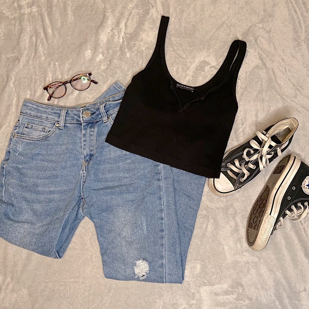 super cute high waisted boyfriend jeans